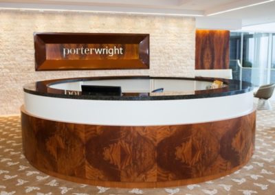 Porter Wright Columbus lobby wood work